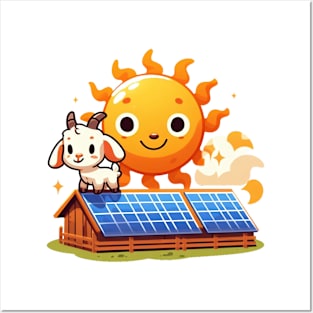 Solar Farm Illustration Posters and Art